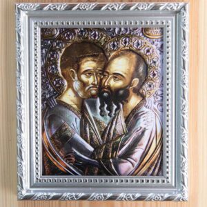 Apostles Peter and Paul_12x10_frame Holy Apostles Peter and Paul Framed Icon (10 x 12 cm)