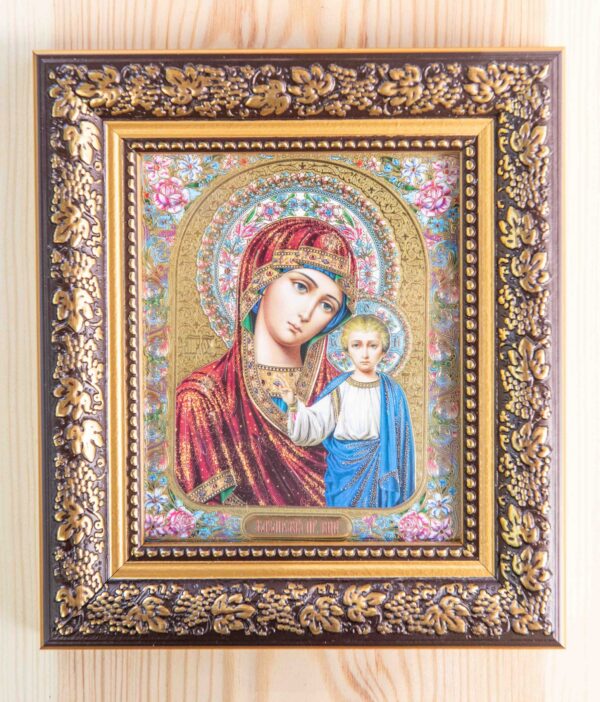 Our Lady of Kazan_12x10_frame Our Lady of Kazan Framed Icon (10 x 12 cm)