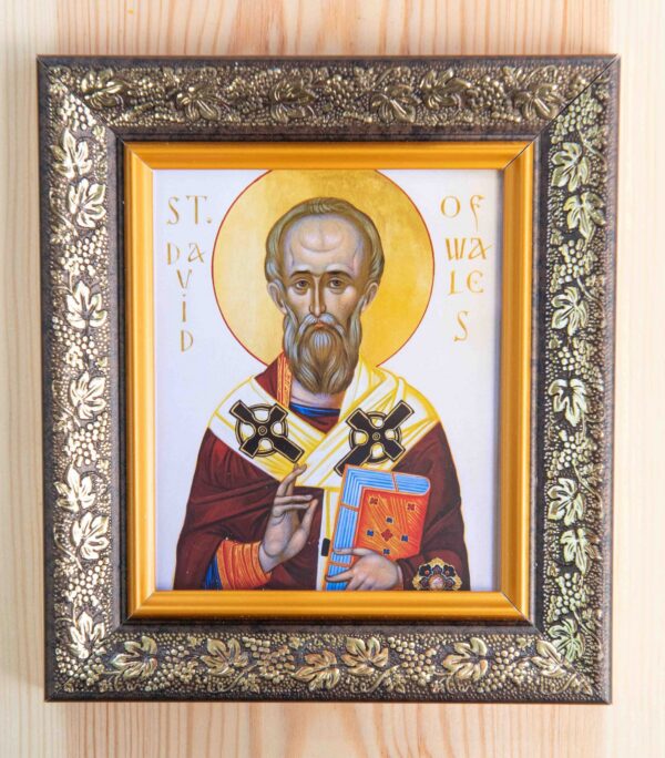 St. David of Wales Framed Icon (10 x 12cm)
