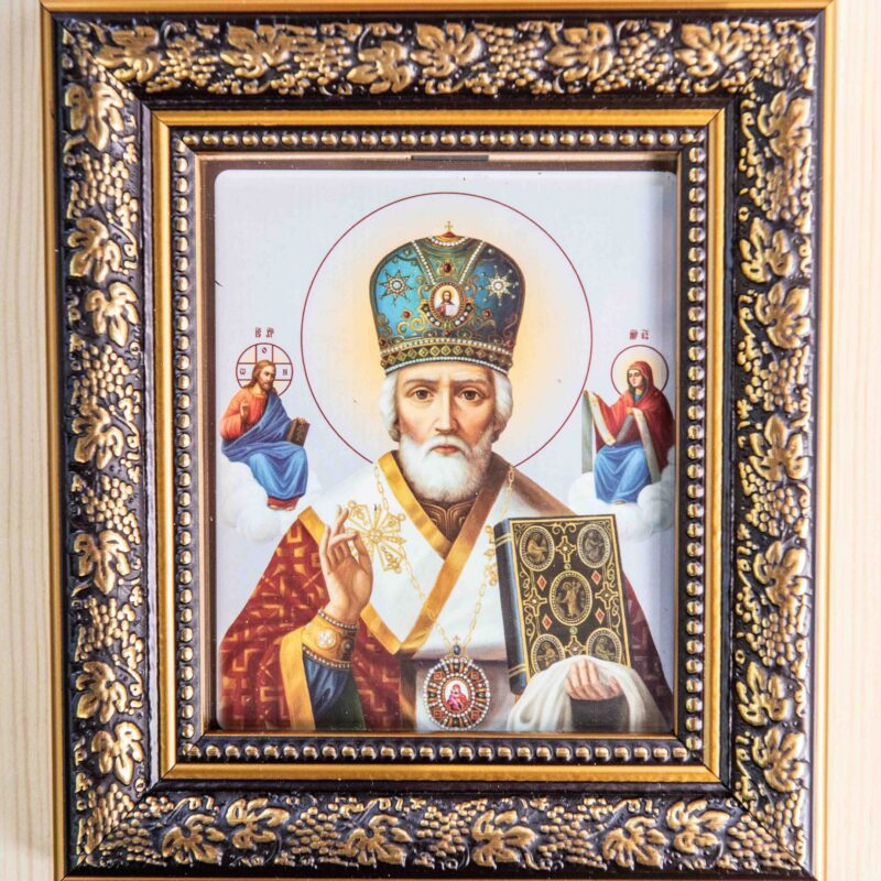 St Nicholas_12x10_frame St. Nicholas Framed Icon (10 x 12 cm)