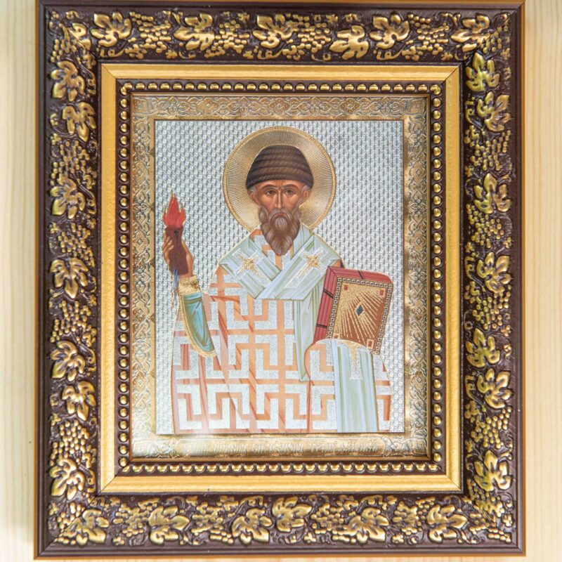 St Spyridon_12x10_frame St. Spyridon Framed Icon (10 x 12 cm)