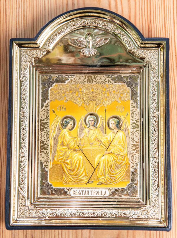 Holy Trinity_12x10_frame Holy Trinity Framed Icon (10 x 12 cm)